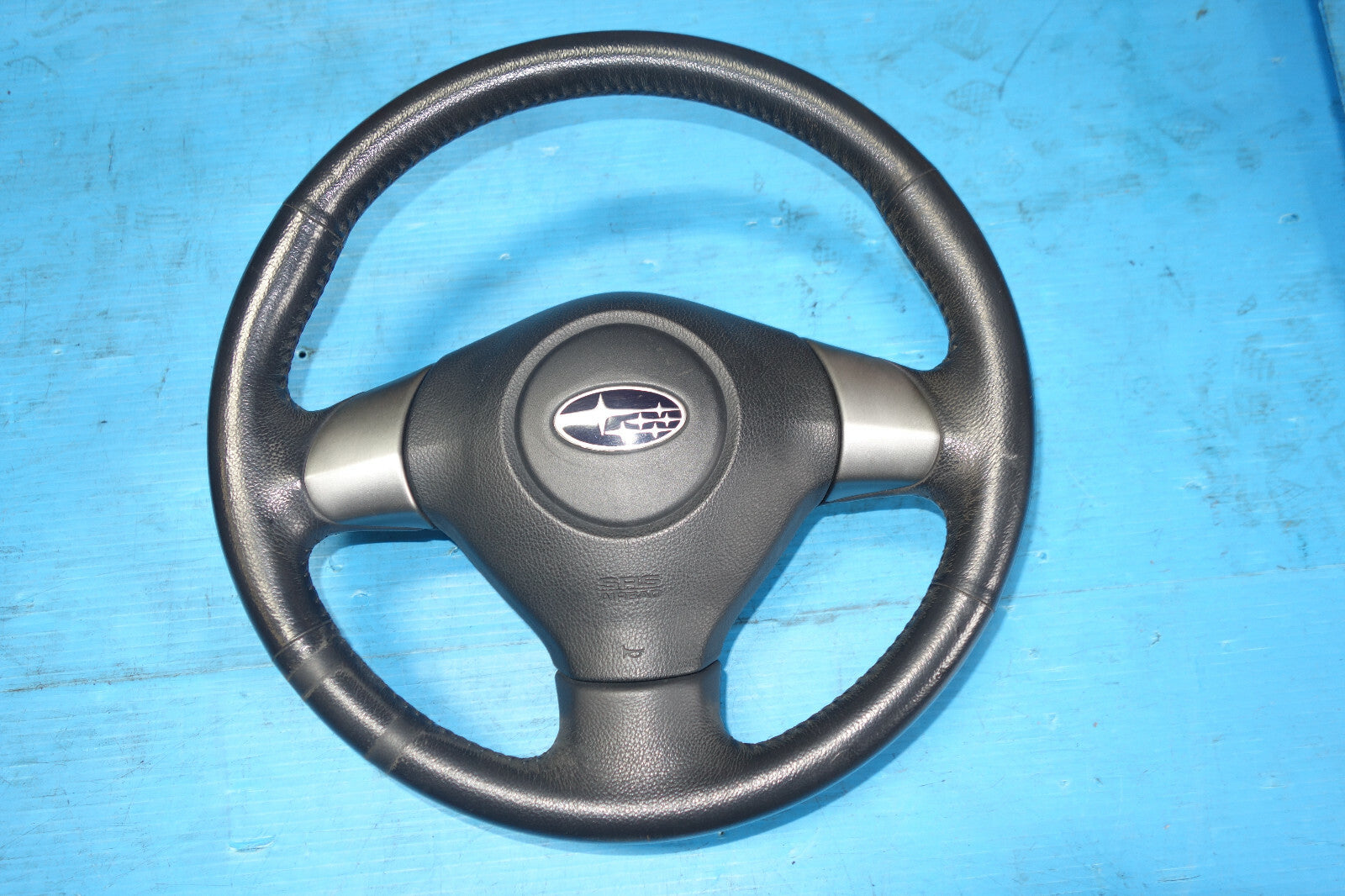 JDM Subaru Impreza Forester Legacy 3 Spoke Leather Steering Wheel & Hub #5776