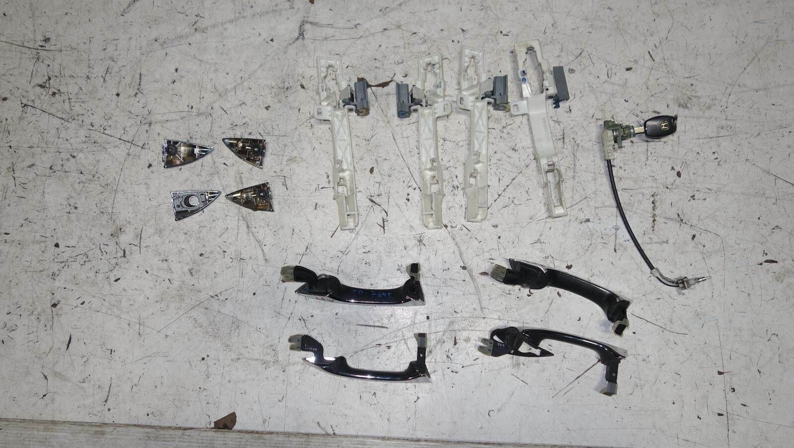 JDM 2009-2014 ACURA TSX CU2 OEM CHROME OUTER DOOR HANDLE KEY COMPLETE SET