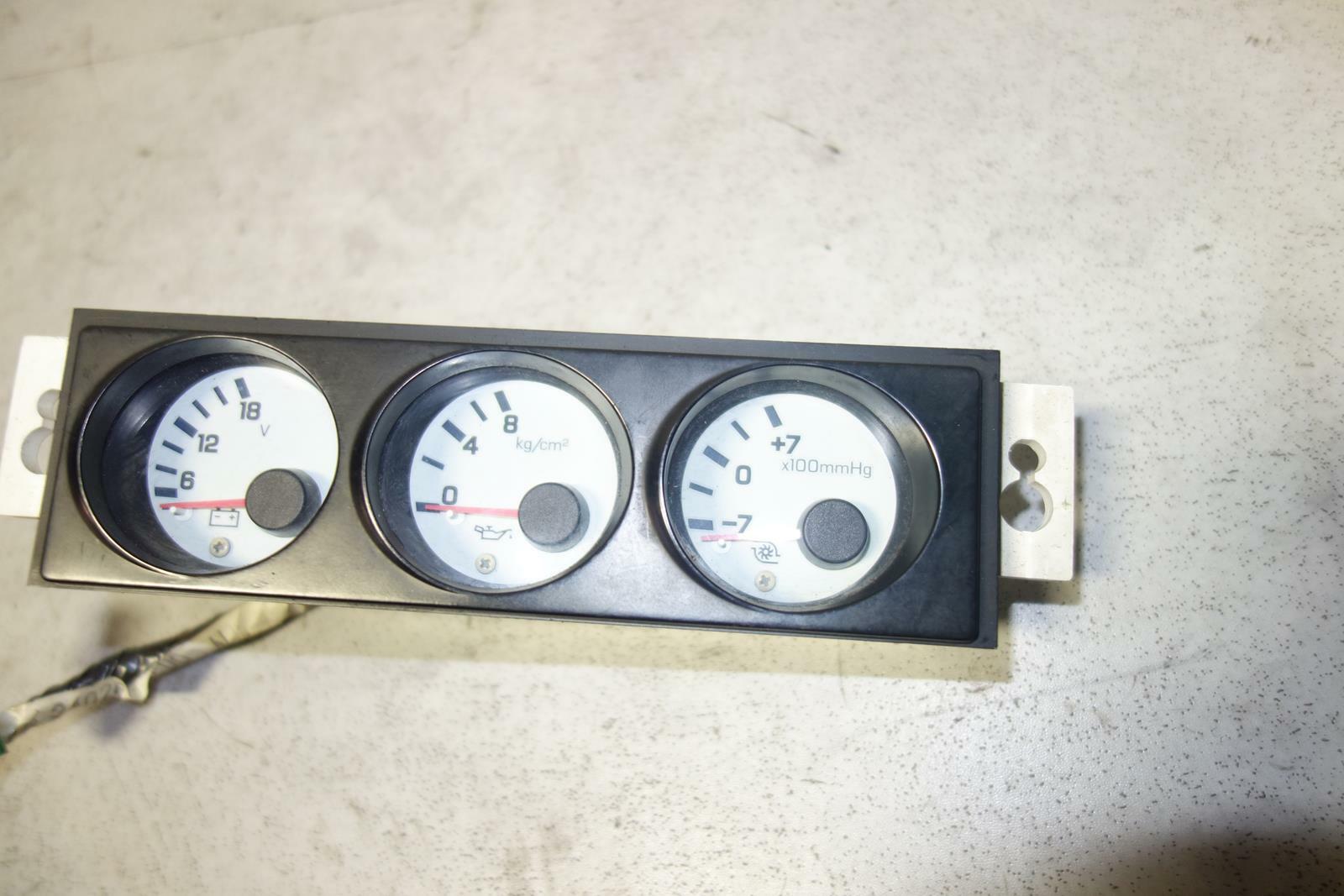 JDM NISSAN 240SX S14 SILVIA K'S KOUKI OEM TRIPLE WHITE DIN GAUGE 1995-1998