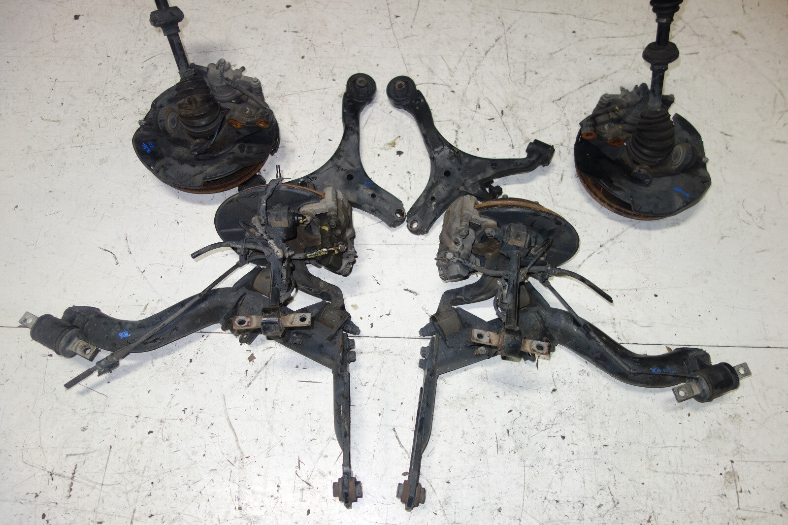 JDM Acura RSX DC5 5 Lug Brake Calipers Spindles Hub Trailing Arm 2002-2006 Civic