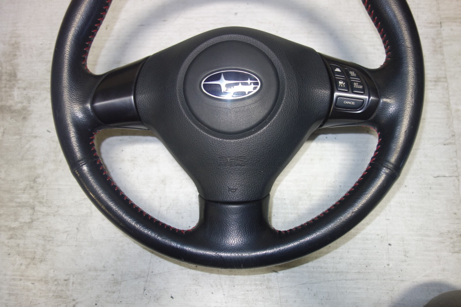JDM Subaru Forester Steering Wheel Red Stitching 2009 2010 2011 2012 2013 SH9