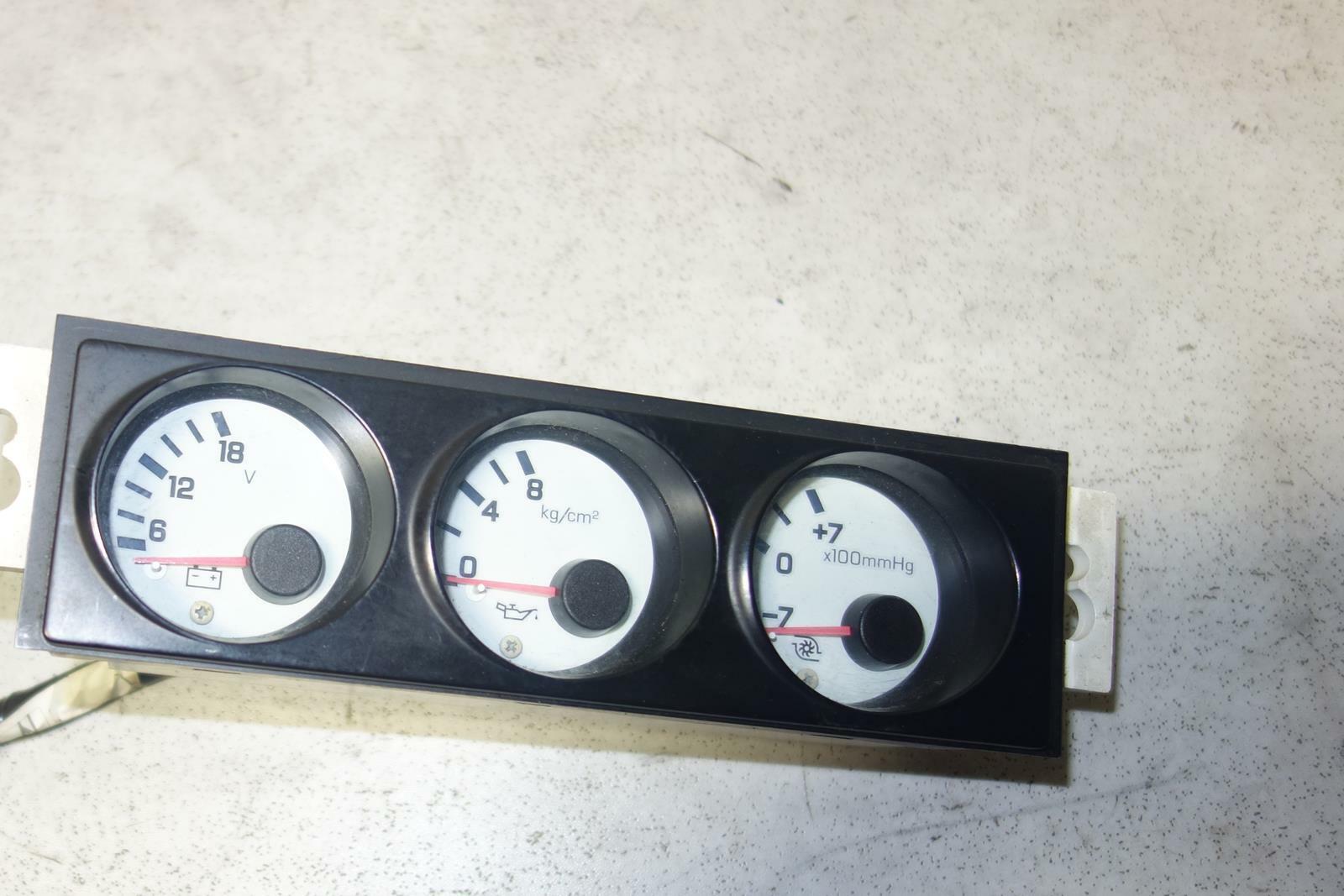 JDM NISSAN 240SX S14 SILVIA K'S KOUKI OEM TRIPLE WHITE DIN GAUGE 1995-1998