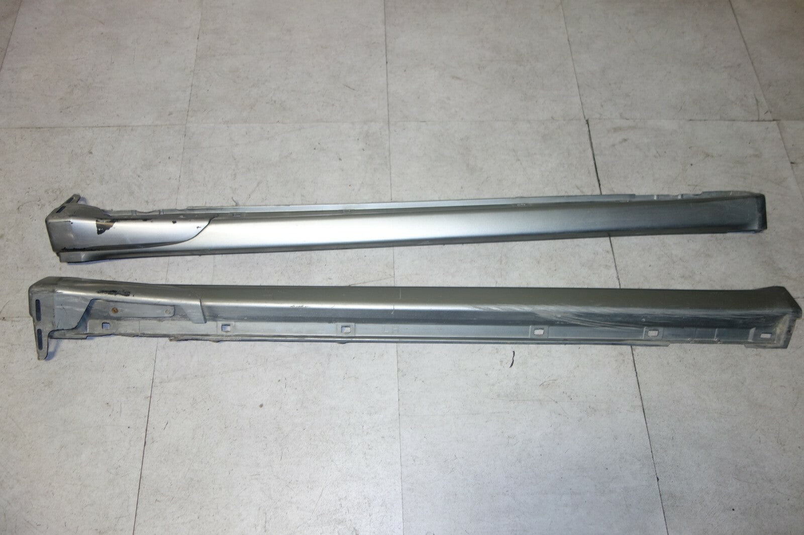 JDM Subaru Legacy Side Skirt Panels With Aero Spat Strakes Set Grey 2005-2009