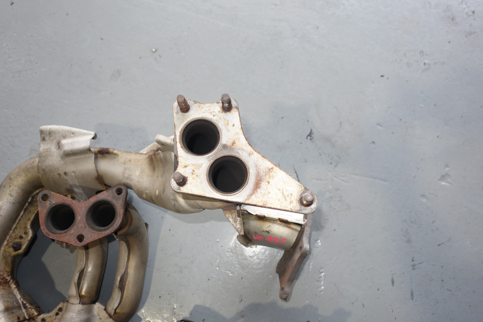JDM Subaru VF45 Twin Scroll Turbo Charger Setup Exhaust Manifold Up Pipe Flange