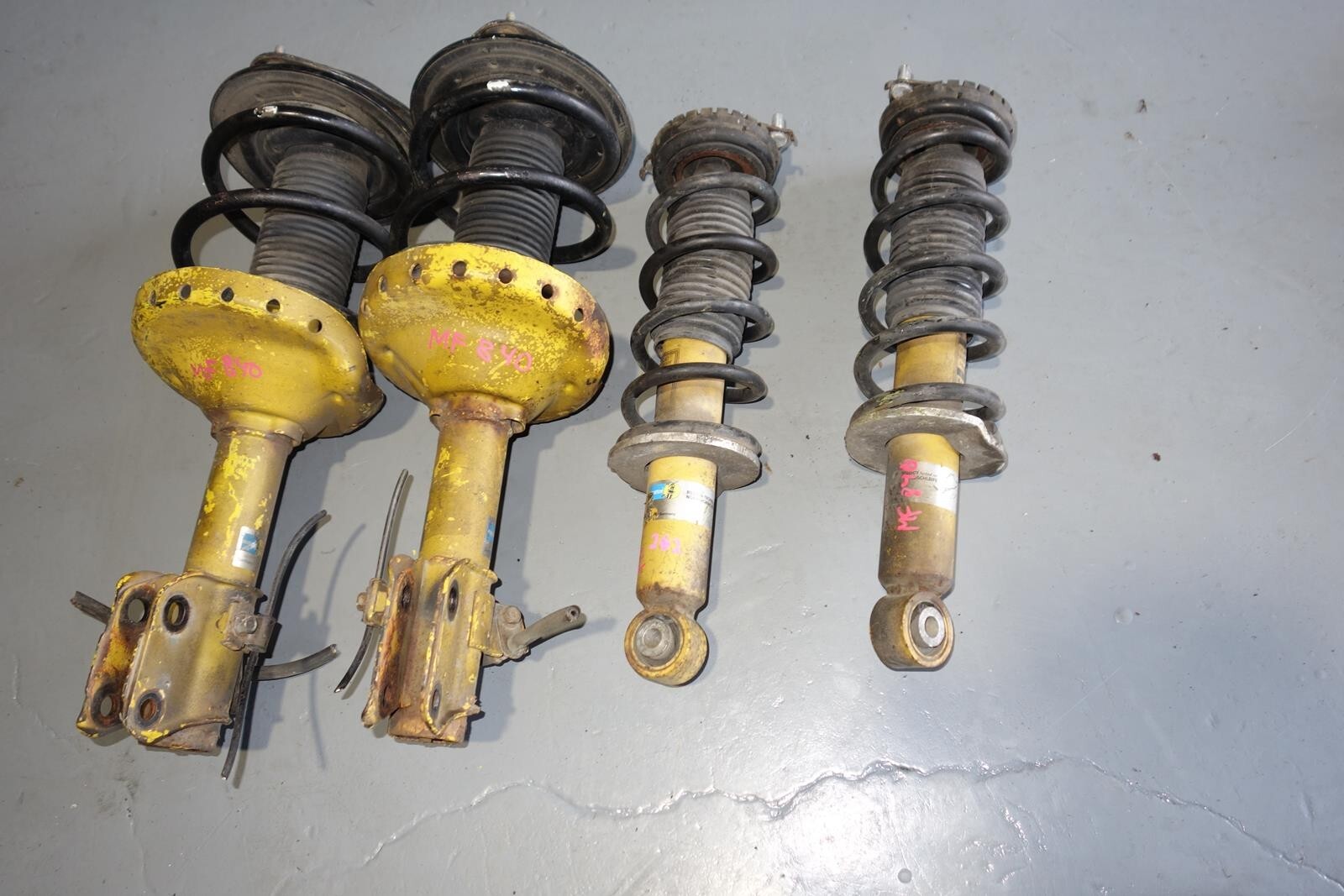 JDM Subaru Legacy Bilstein Yellow Shocks Struts Springs 2005-2009 MF-840
