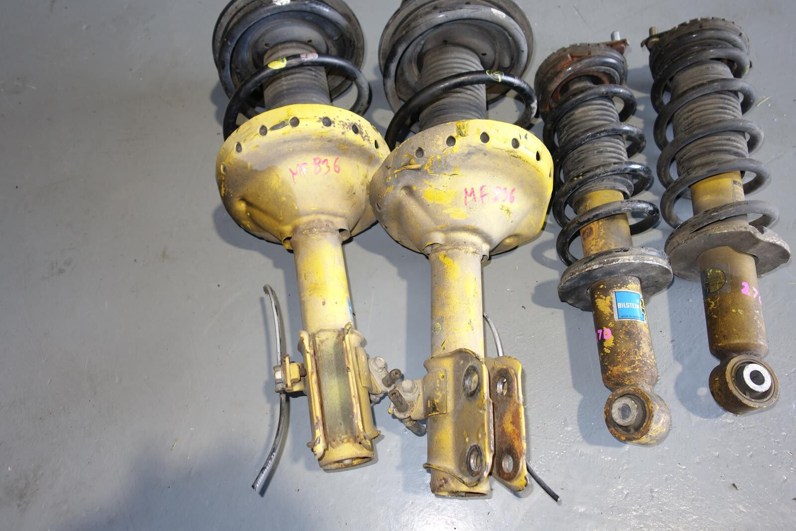 JDM Subaru Legacy Bilstein Shock Spring Strut Front Rear Suspension 05-09 MF-836