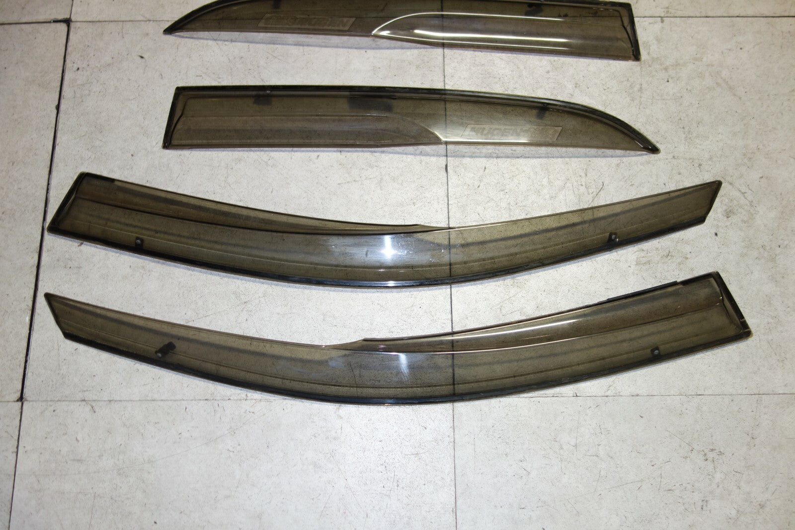 JDM 2003-2007 HONDA INSPIRE ACCORD UC1 MUGEN WINDOW VISORS OEM RAIN GUARDS RARE