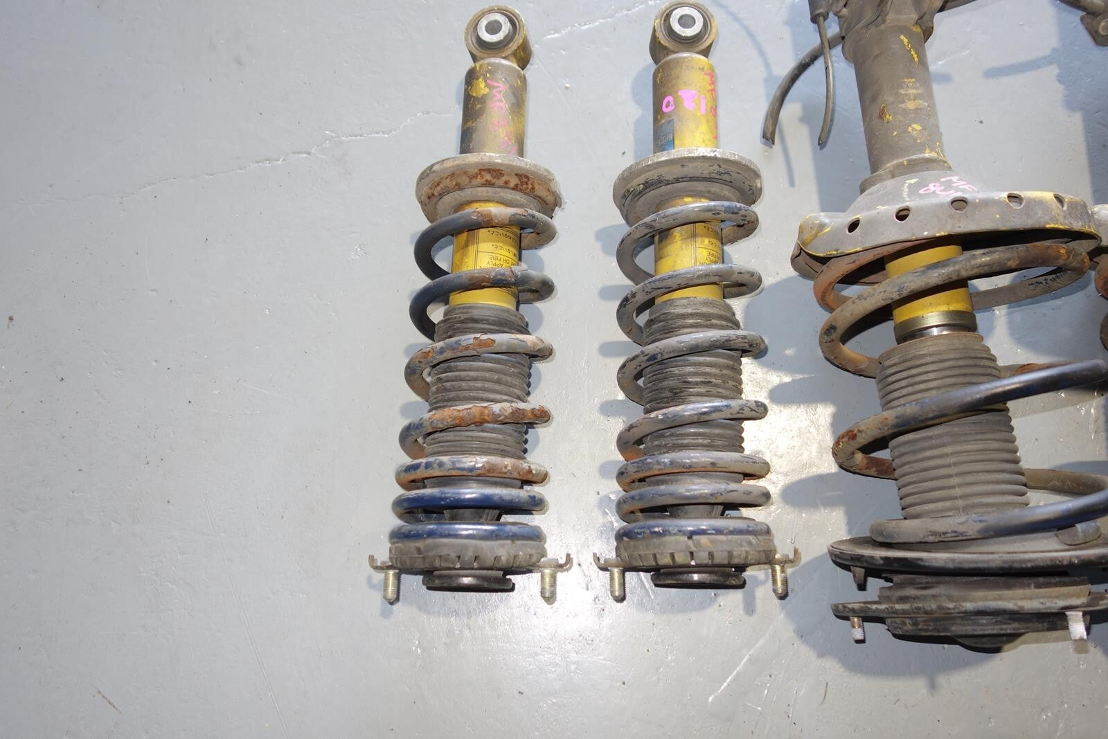 JDM Subaru Legacy Bilstein Yellow Shocks Struts Springs 2005-2009 # MF -841