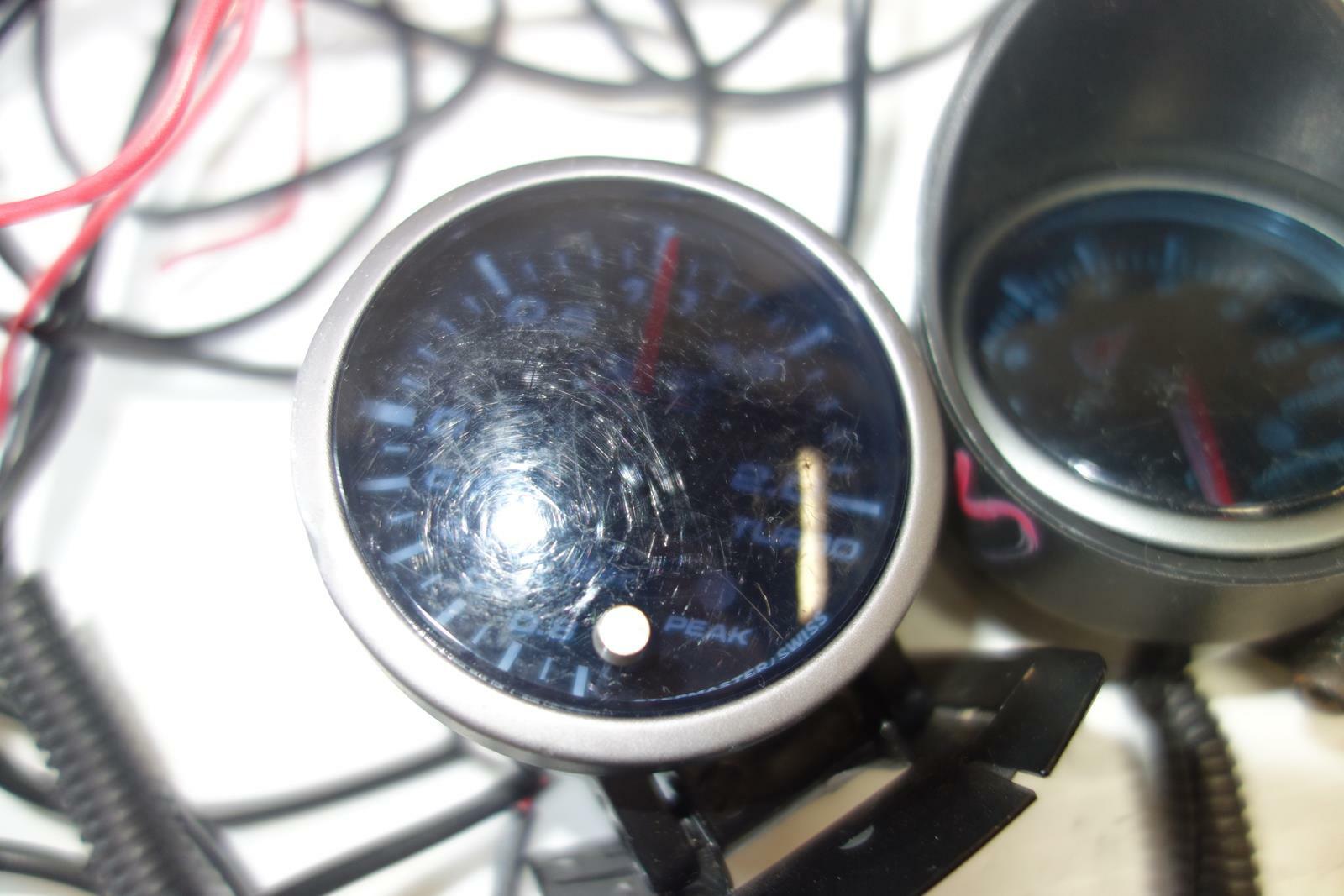 JDM Turbo Boost Gauge & Oil Press With Wiring & Sensor Universal WRX STi RX7 GTR
