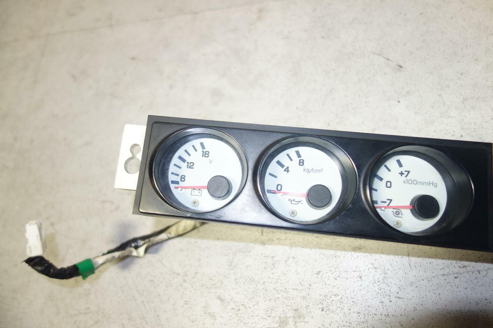 JDM NISSAN 240SX S14 SILVIA K'S KOUKI OEM TRIPLE WHITE DIN GAUGE 1995-1998