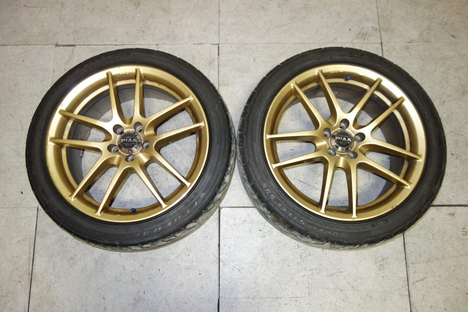 JDM PIAA Rims Wheels Tires 5x100 17x7.5 + 48 Offset Made in Japan Luomoterzo