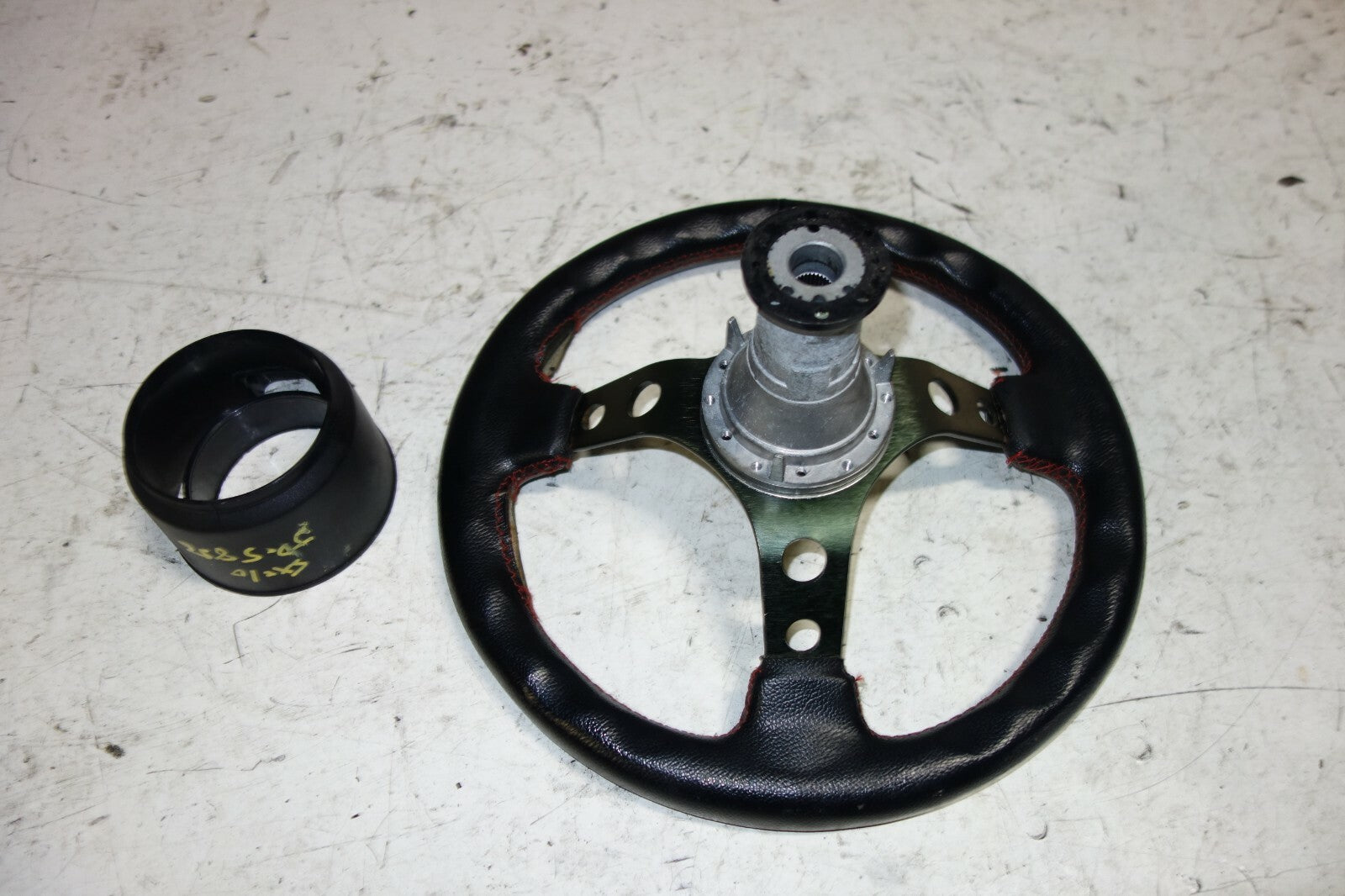 JDM Lexus IS300 3-Spoke Steering Wheel Red Stitched D1 Spec SXE10 2001-2005