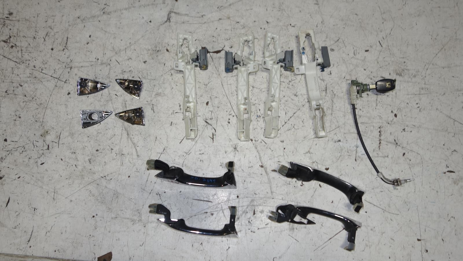 JDM 2009-2014 ACURA TSX CU2 OEM CHROME OUTER DOOR HANDLE KEY COMPLETE SET