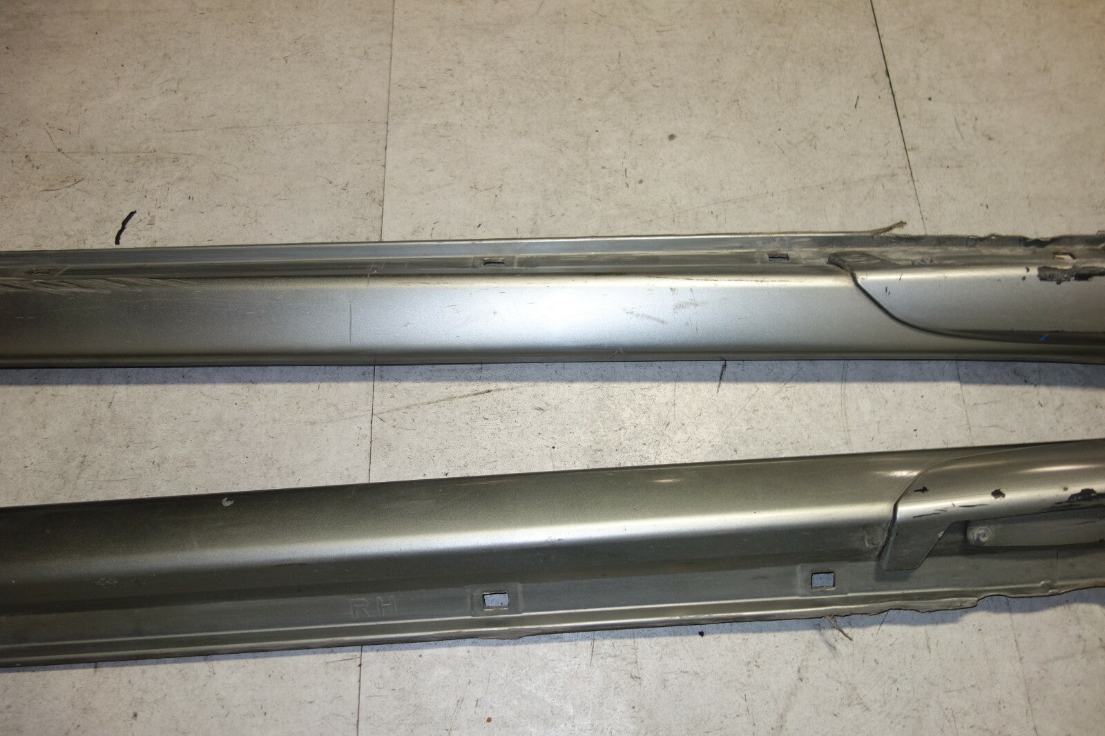 JDM Subaru Legacy Side Skirt Panels With Aero Spat Strakes Set Grey 2005-2009