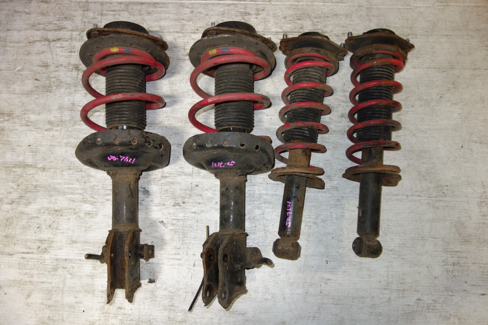 JDM 2005-2009 SUBARU LEGACY STI SHOCKS FRONT & REAR COIL STRUTS