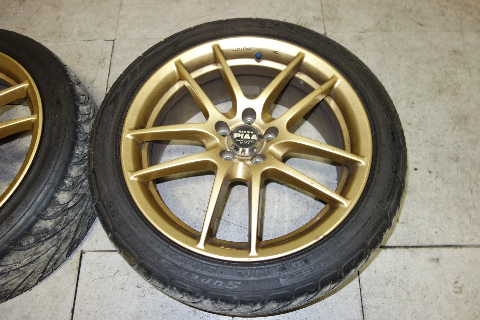 JDM PIAA Rims Wheels Tires 5x100 17x7.5 + 48 Offset Made in Japan Luomoterzo