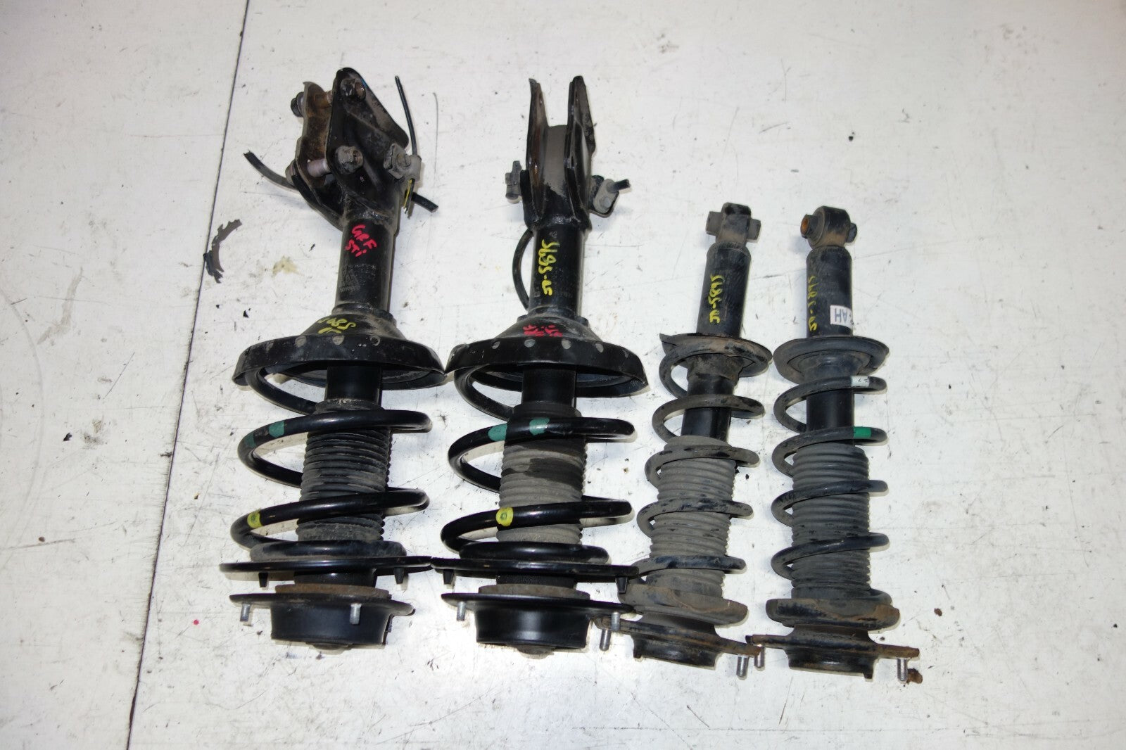 JDM Subaru WRX STi Shocks Strut Springs 2008-2014 Hatchback OEM Front & Rear