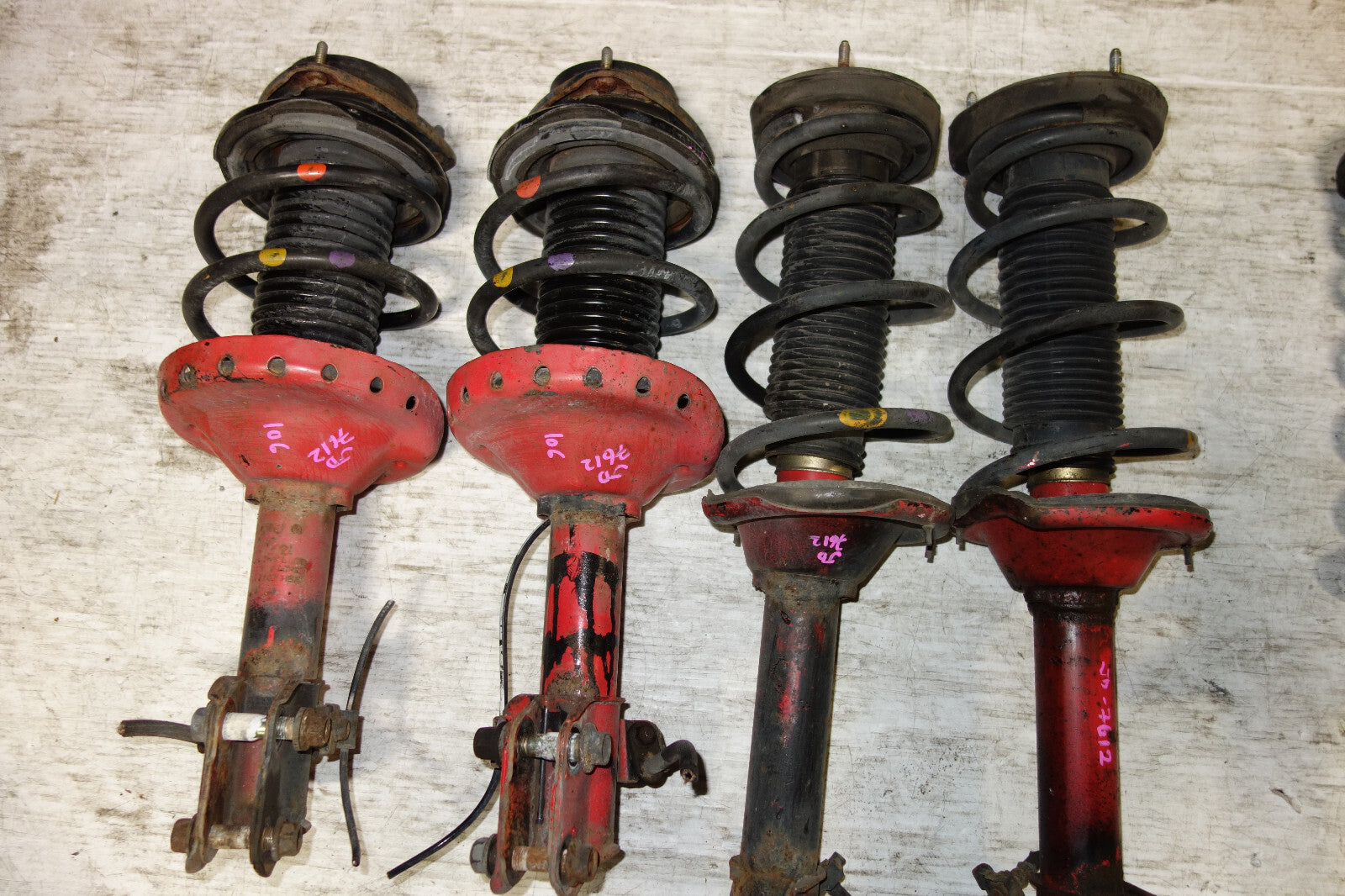 JDM Subaru Impreza WRX STi 5x100 Shocks Coil Springs Struts 2002-2007 V8 V7 V9
