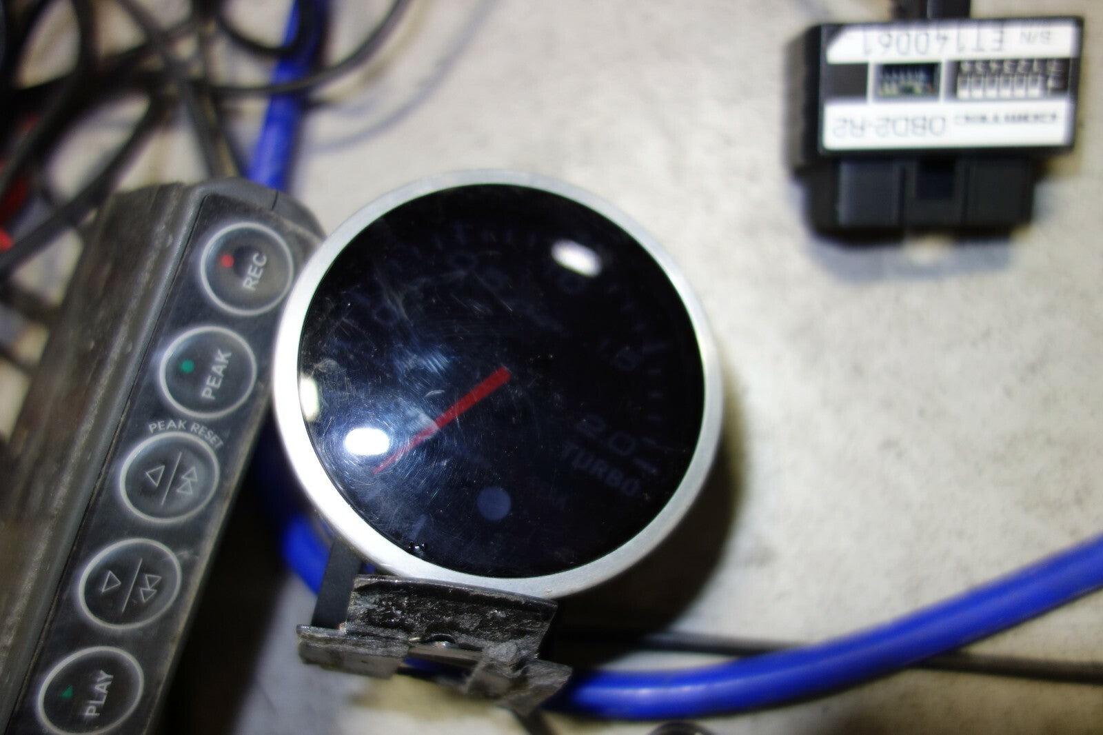 JDM Subaru Defi Turbo Boost Gauge + Controller Carbon Fiber Pod Trim WRX STI