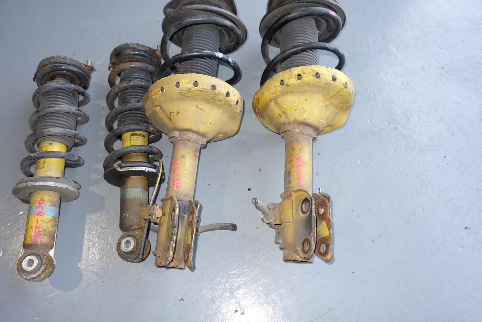 JDM Subaru Legacy Bilstein Yellow Shocks Struts Springs 2005-2009 # MF -850