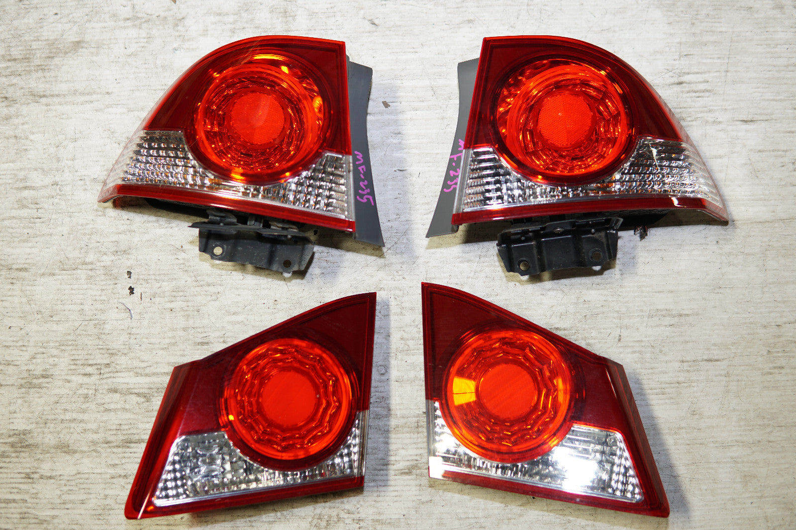 JDM Civic Type R Acura CSX Rear Taillights Tail Lamps Trunk Light 2006-2011 OEM