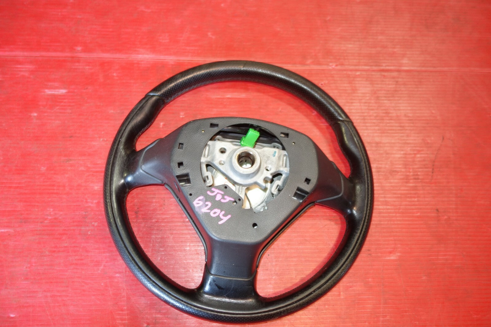 JDM Subaru Forester OEM Momo Leather Steering Wheel & Hub SG5 2003-2008 #6204