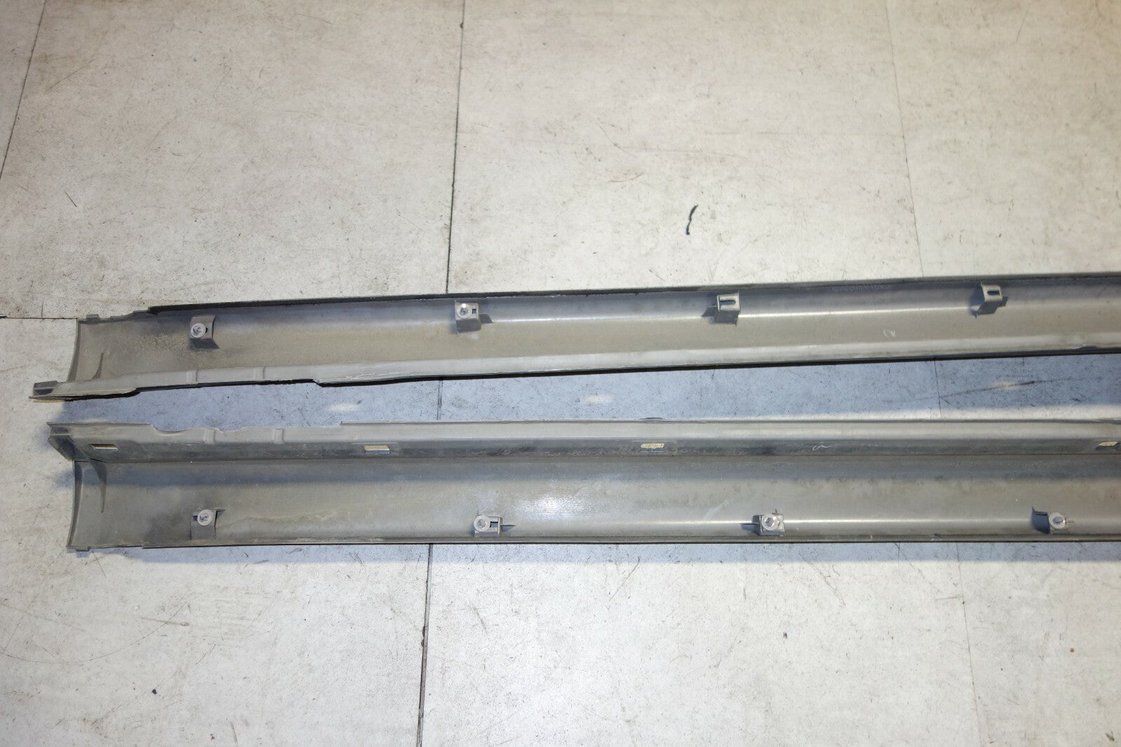 JDM Subaru Legacy Side Skirt Panels With Aero Spat Strakes Set Grey 2005-2009