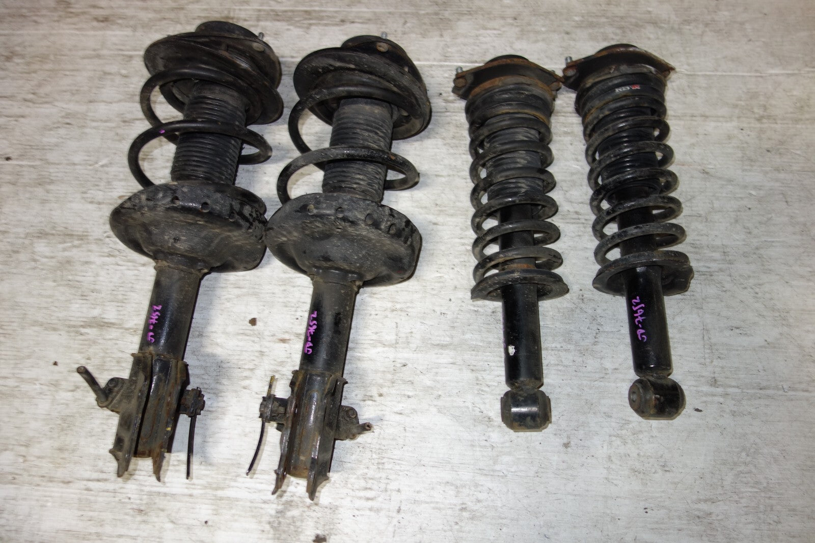 JDM 2008-2014 SUBARU IMPREZA WRX OEM FRONT & REAR RS-R SHOCKS STRUT COIL SPRING