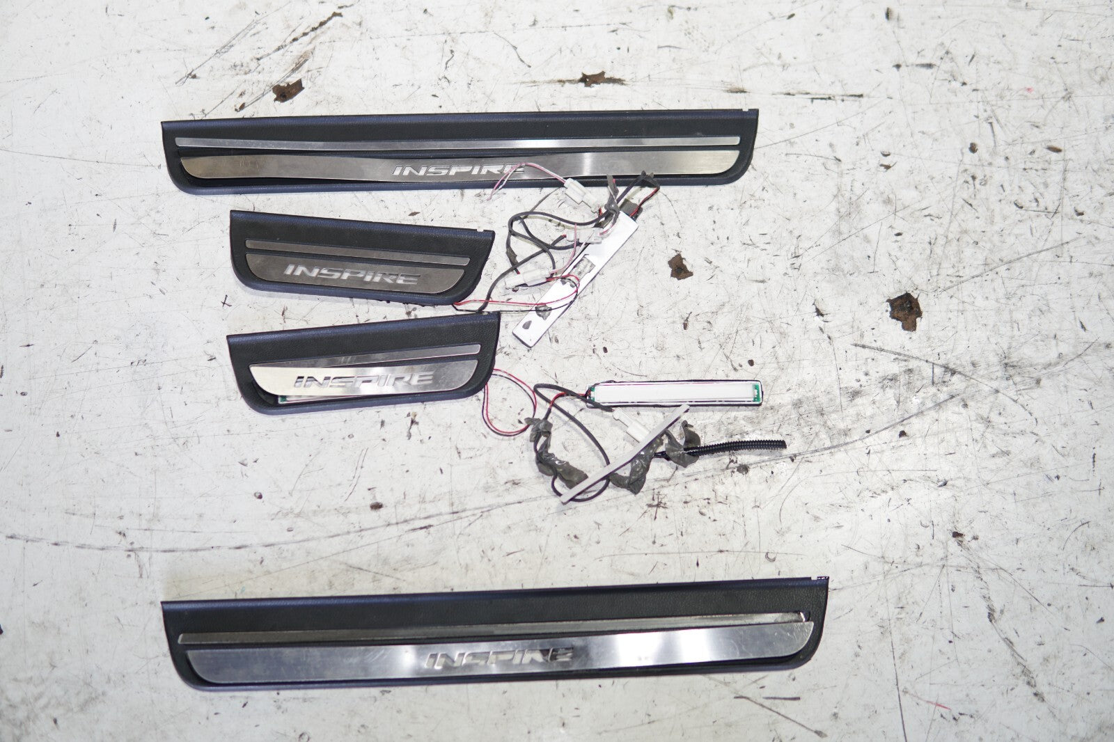 JDM 08 -12 HONDA INSPIRE ACCORD CP3 DOOR SILLS TRIM SCUFF PLATE SIDE STEP LIGHTS