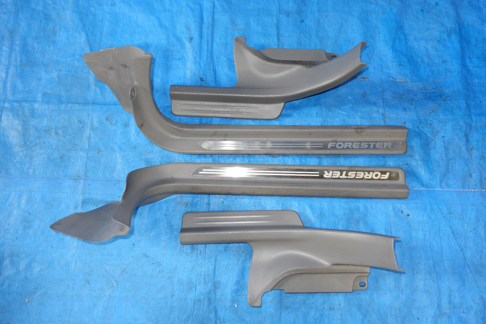 JDM Subaru Forester Front Rear Door Sills Trim Scuff Plates Step 2003-2008 #2133