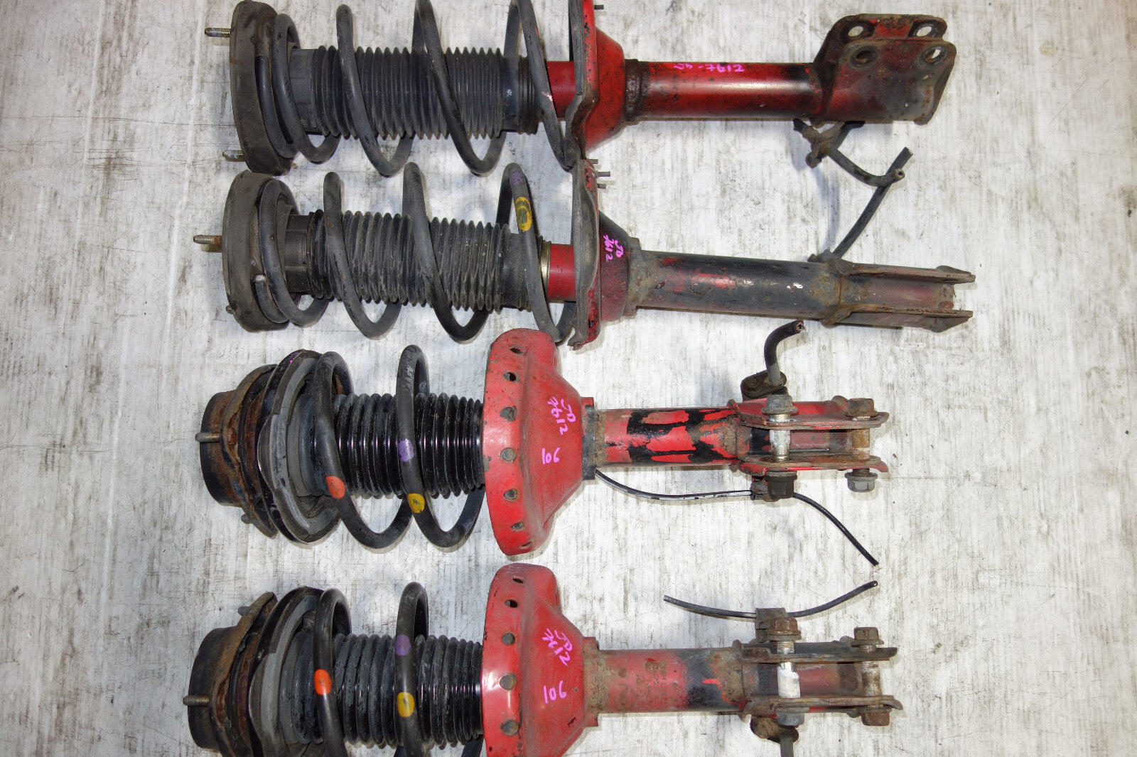 JDM Subaru Impreza WRX STi 5x100 Shocks Coil Springs Struts 2002-2007 V8 V7 V9