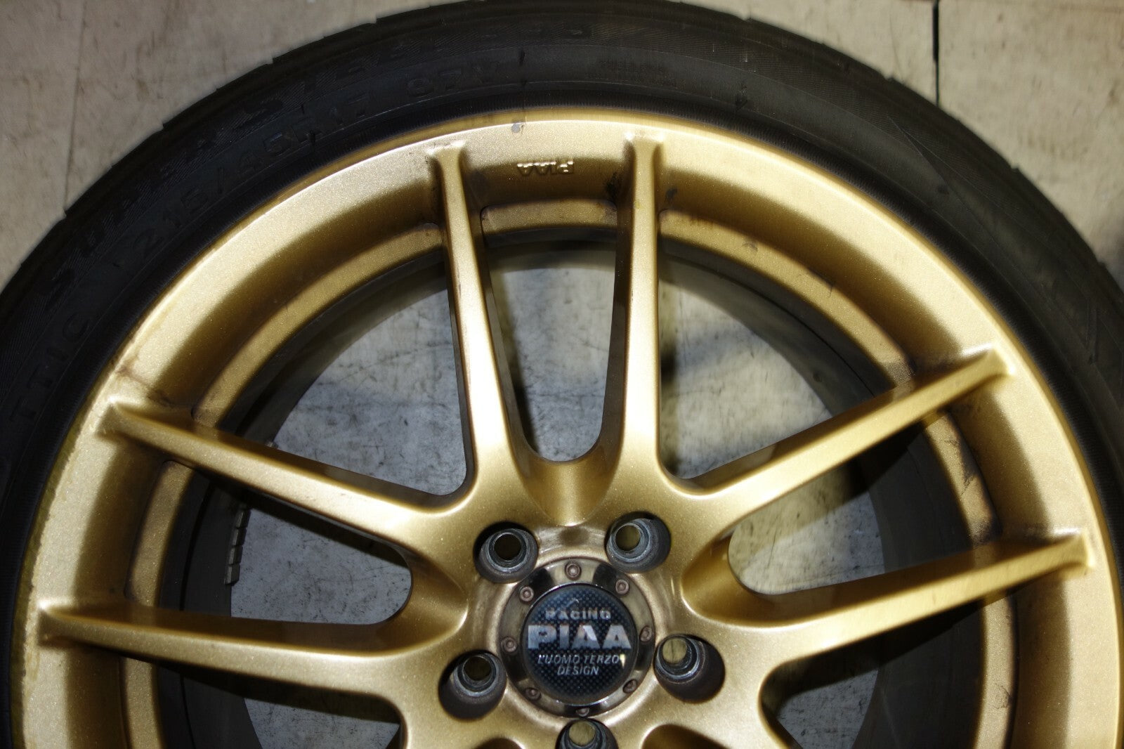 JDM PIAA Rims Wheels Tires 5x100 17x7.5 + 48 Offset Made in Japan Luomoterzo