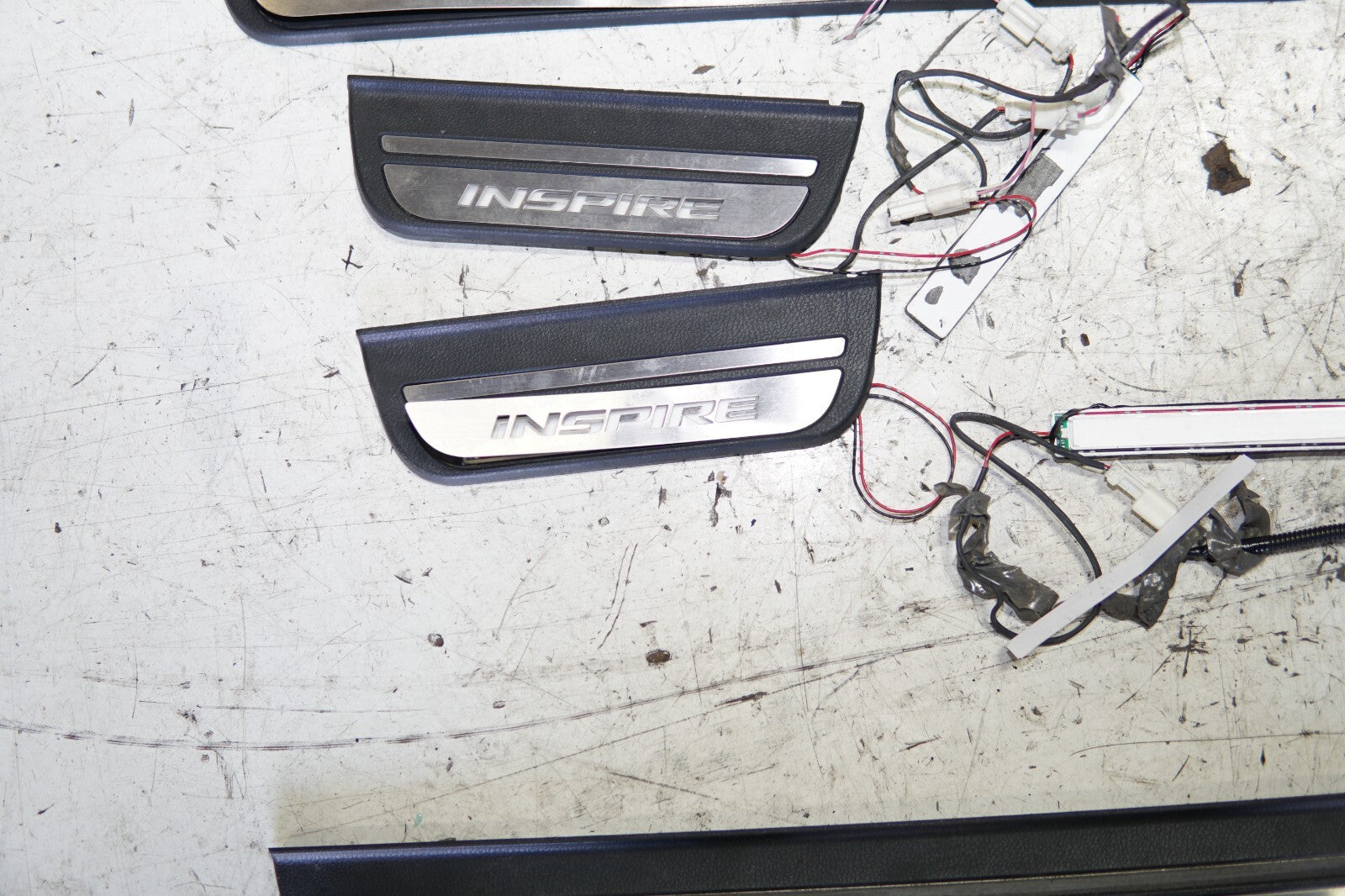 JDM 08 -12 HONDA INSPIRE ACCORD CP3 DOOR SILLS TRIM SCUFF PLATE SIDE STEP LIGHTS