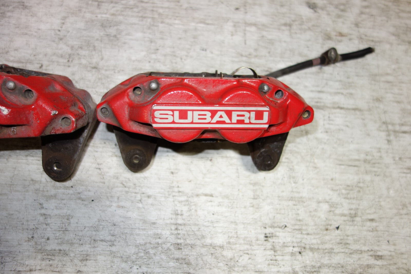 JDM Subaru Impreza Legacy Forester Front Brake Calipers Pair Upgrade 4 Piston #2