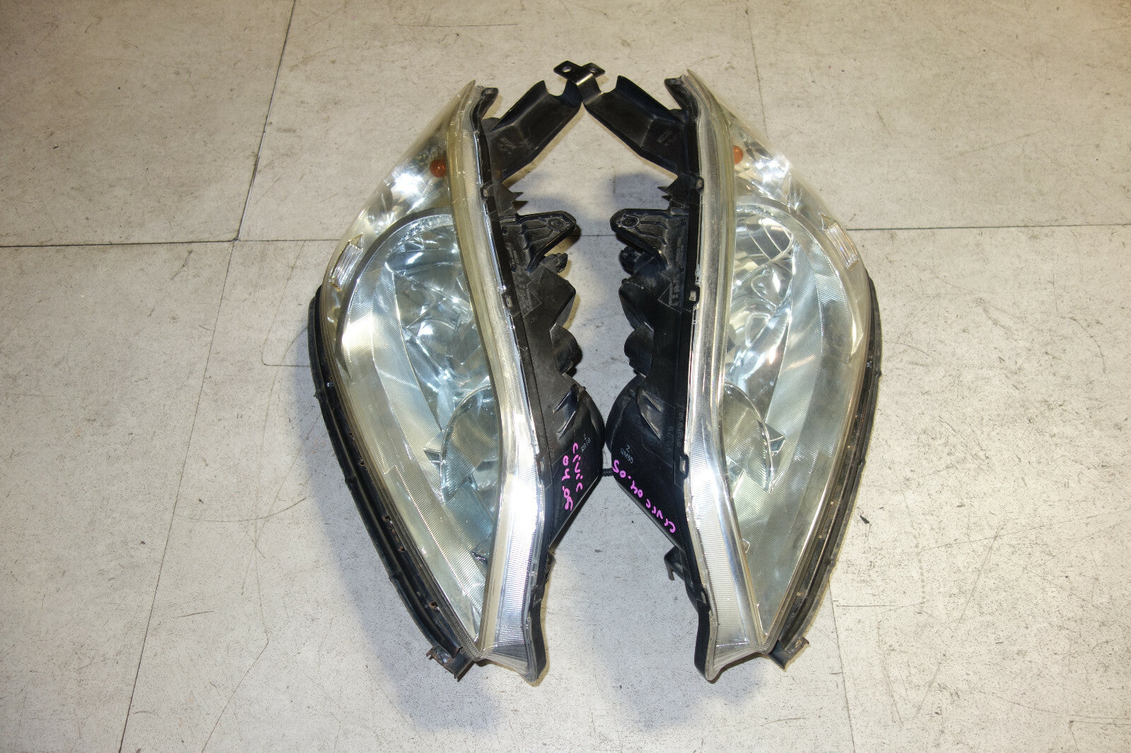 JDM Honda Civic ES EM OEM Headlights Headlamps 2004-2005 Coupe Sedan 2 & 4 Door
