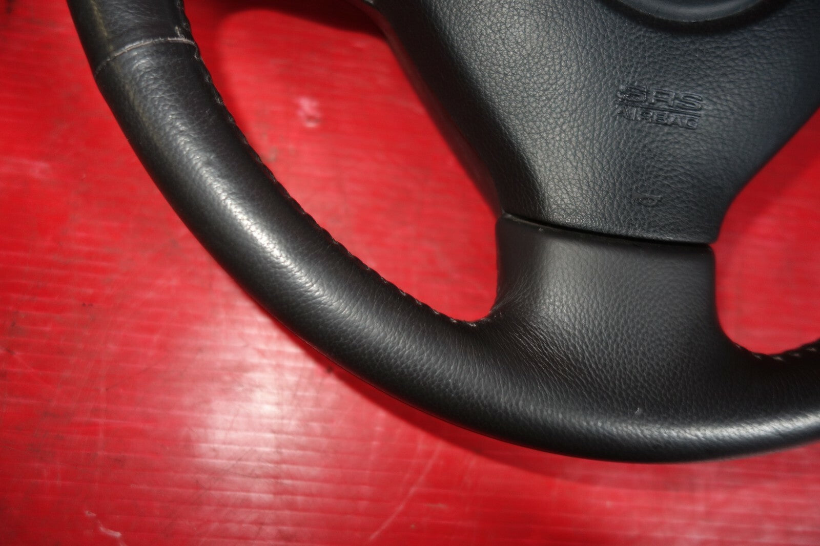 JDM Subaru Impreza Forester Legacy 3 Spoke Leather Steering Wheel & Hub #6265