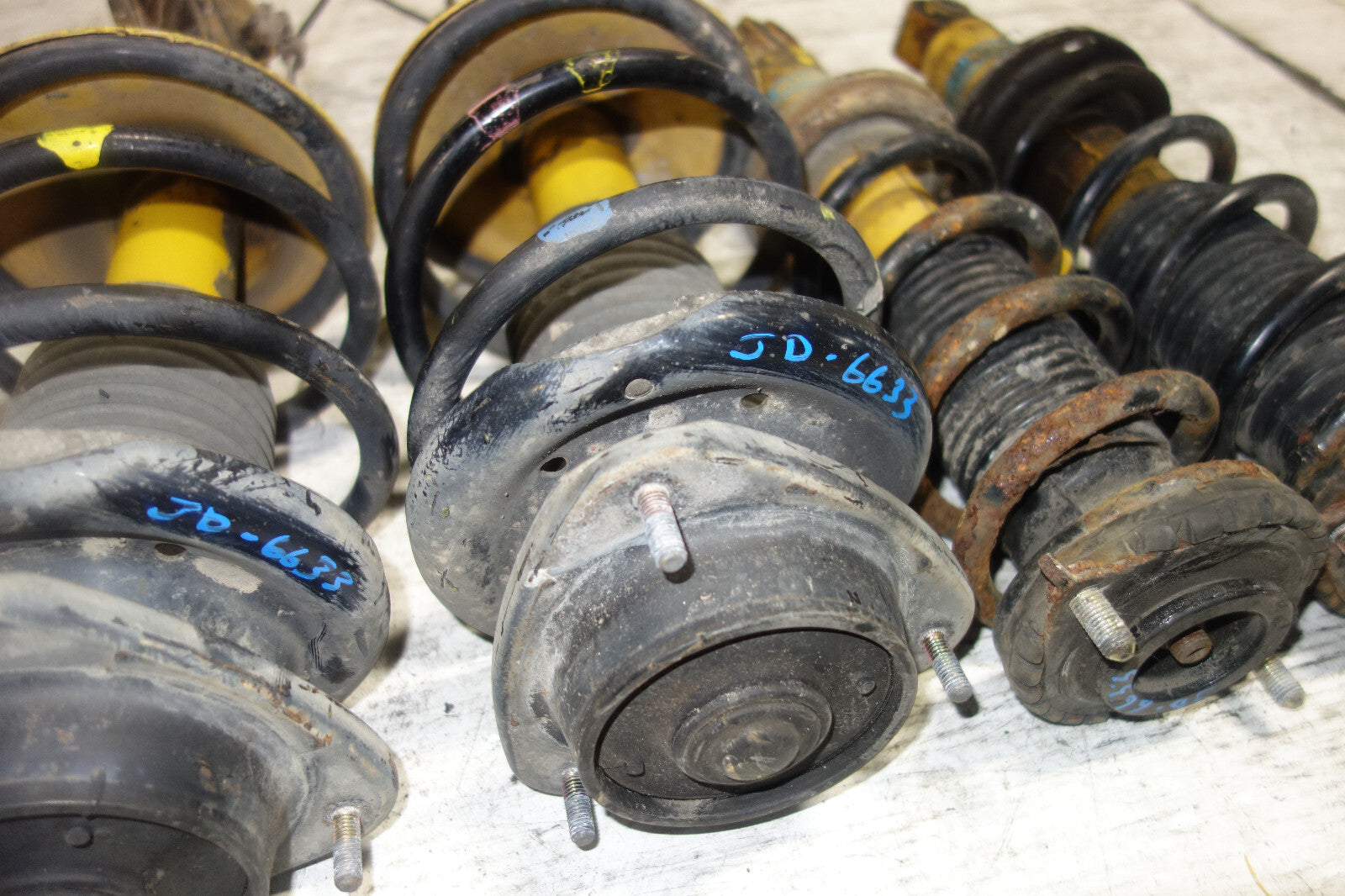 JDM Subaru Legacy Bilstein Front Shocks Coil Springs Strut Suspension 1998-2004