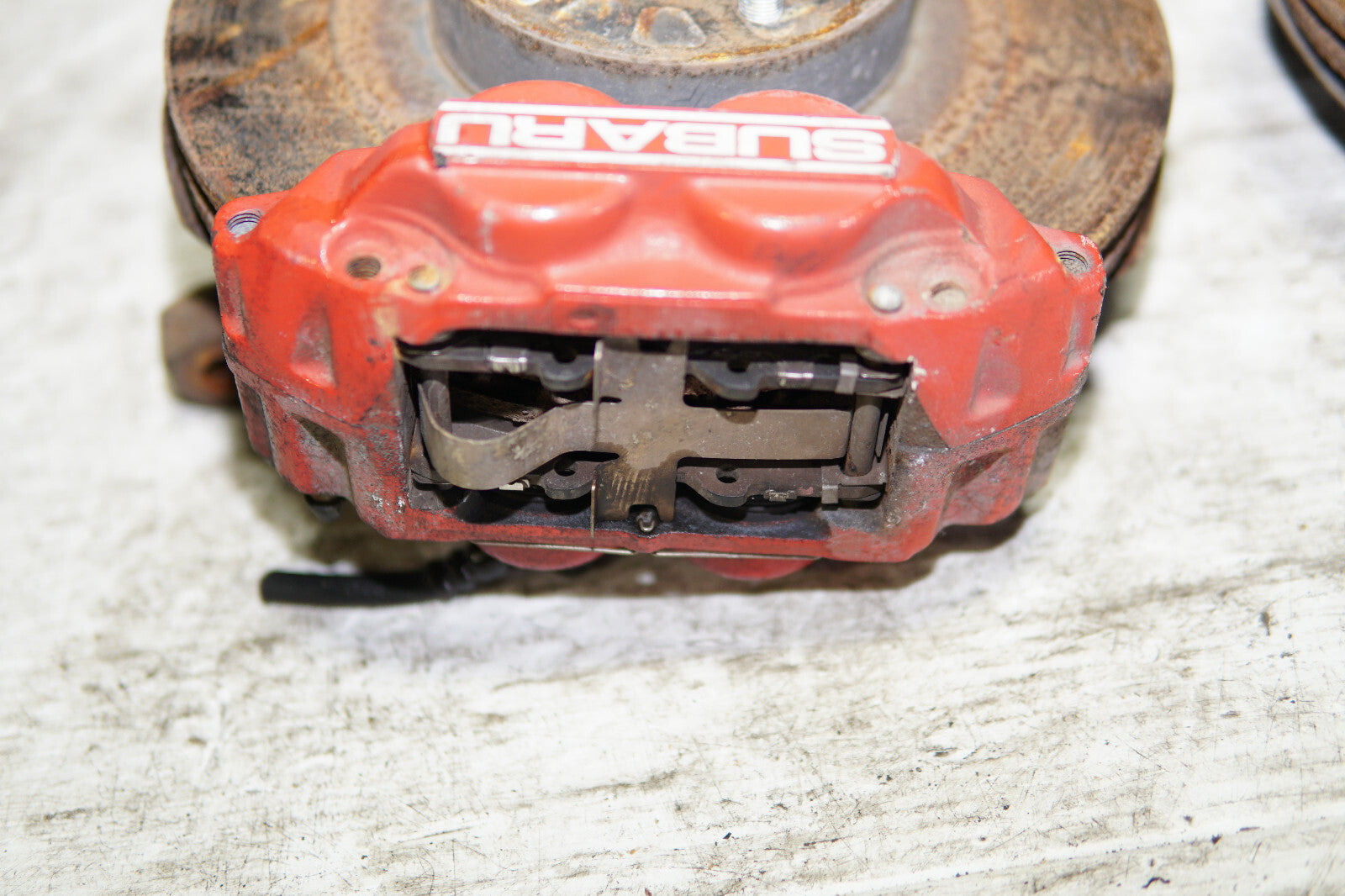 JDM Subaru Impreza WRX STi Forester 4 Pot Piston Brake Calipers Hubs Knuckles