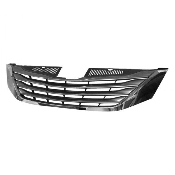 TOYOTA SIENNA 2011-2020 — FRONT GRILLE; LOWER CHROME MOLDING; W/O ADAPTIVE CRUISE; FOR LE MODELS; SIENNA 2011-2014