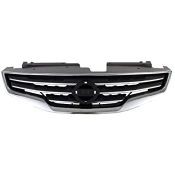 NISSAN ALTIMA 2007-2012 — FRONT GRILLE; CHROME/PAINTED-DARK GRAY ; ALTIMA 2010-2012 / HYBRID 2010-2011