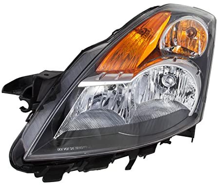 NISSAN ALTIMA 2007-2012 — HEAD LAMP HALOGEN LH; BLACK BEZEL; ALTIMA/HYBRID 2007
