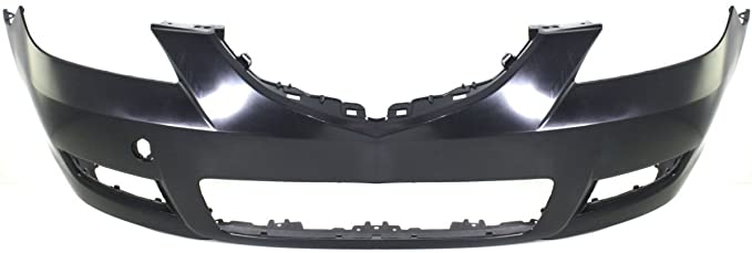 MAZDA MZ 3 2004-2009 — FRONT BUMPER PRIMED; STANDARD TYPE; FOR SEDAN; MAZDA 3 2007-2009