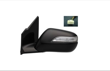 ACURA MDX 2007-2013 — MIRROR LH; PTM; POWER/HEATED/MEMORY/SIGNAL/BLUE TINTED GLASS; FITS ALL MDX 2010-2013