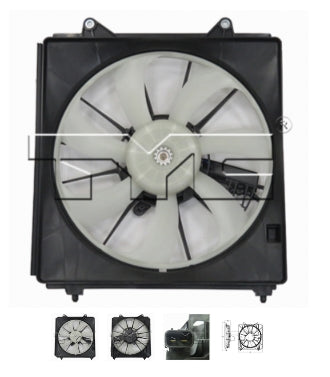 ACURA TLX 2015-2017 — A/C CND FAN ASSEMBLY; 3.5L; 2015-2020 (OE 38611-RV0-A01)