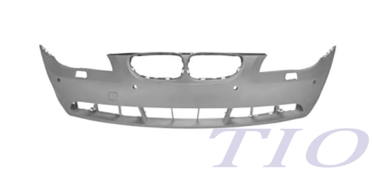 BMW 5 SERIES 2004-2010 — FRONT BUMPER PRIMED-GRAY W/O M PKG W/P.D.S.HOLE 04-07
