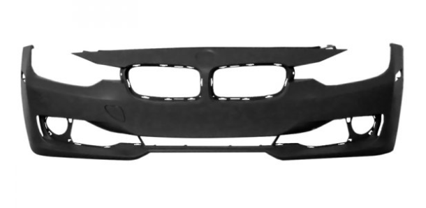 BMW 3 SERIES 2012-2018 — FRONT BUMPER PRIMED; W/ MOLDING; W/O WASHER/PDC HOLES/PARK ASSIT; SEDAN 12-15/WAGON 14-15 CAPA