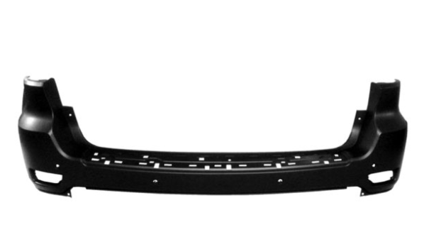 JEEP GRAND CHEROKEE 2011-2021 — RR BUMPER PRIMED; LAREDO/LTD/OVERLAND/TRAILHAWK; W/BLIND & 4 SENSORS ; W/O ADVANCED; 16-21