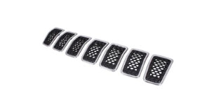 JEEP CHEROKEE 2019-2023 — GRILLE; CHROME FRAME/BLACK INSERT; 7-PIECE SET; 2019-2023