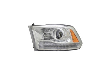 RAM RAM PICKUP-RAM 2011-2018 — HALOGEN PROJECTOR STYLE HEADLIGHT LH; CHROME; W/O LOGO; 15-5500 16-18/1500_CLASSIC 19-21