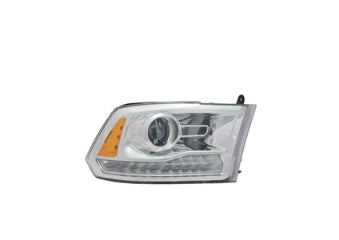 RAM RAM PICKUP-RAM 2011-2018 — HALOGEN PROJECTOR STYLE HEADLIGHT RH; CHROME; PICKUP-RAM 15-3500 2013-2015